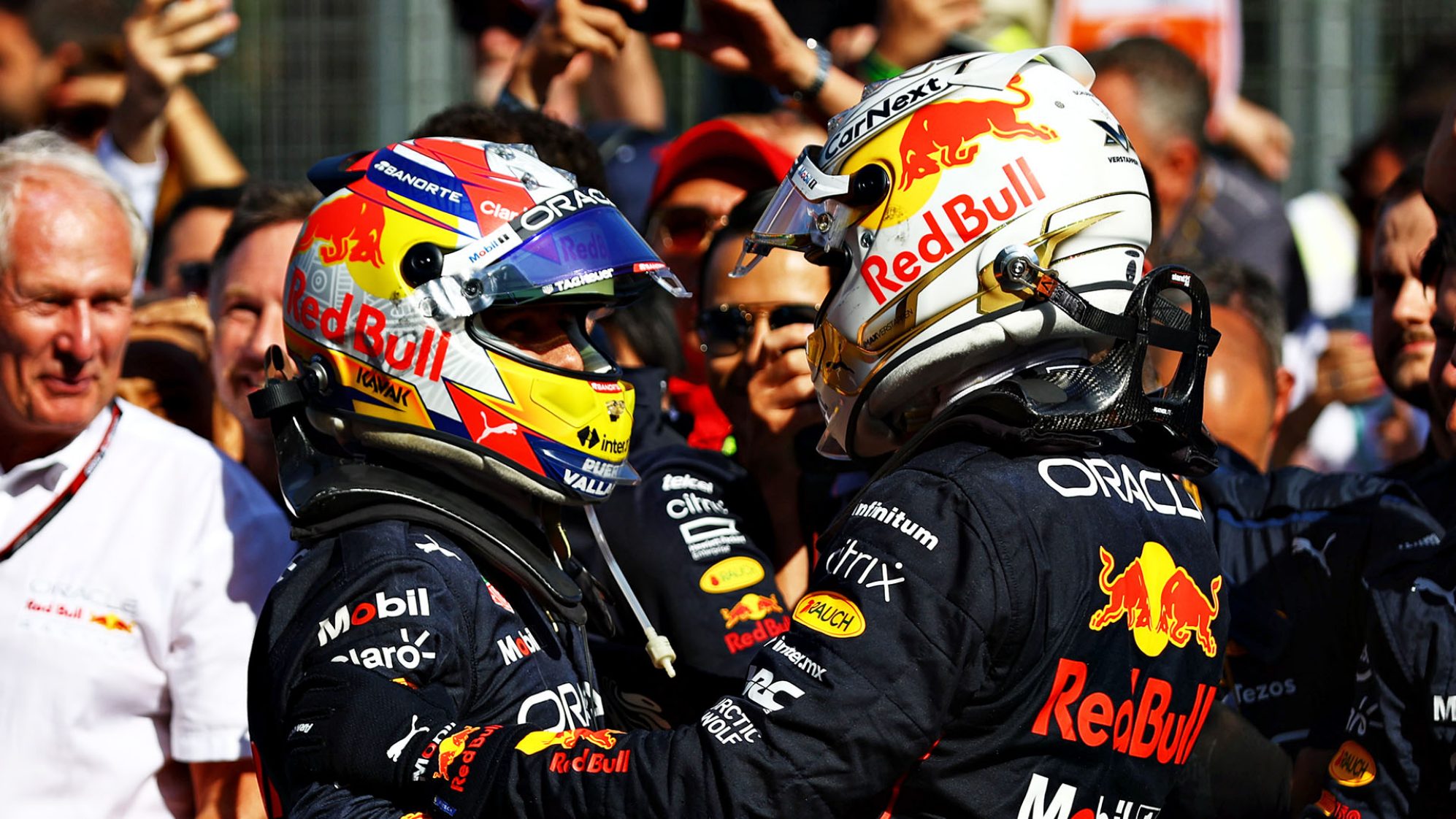 Sergio Perez et Max Verstappen