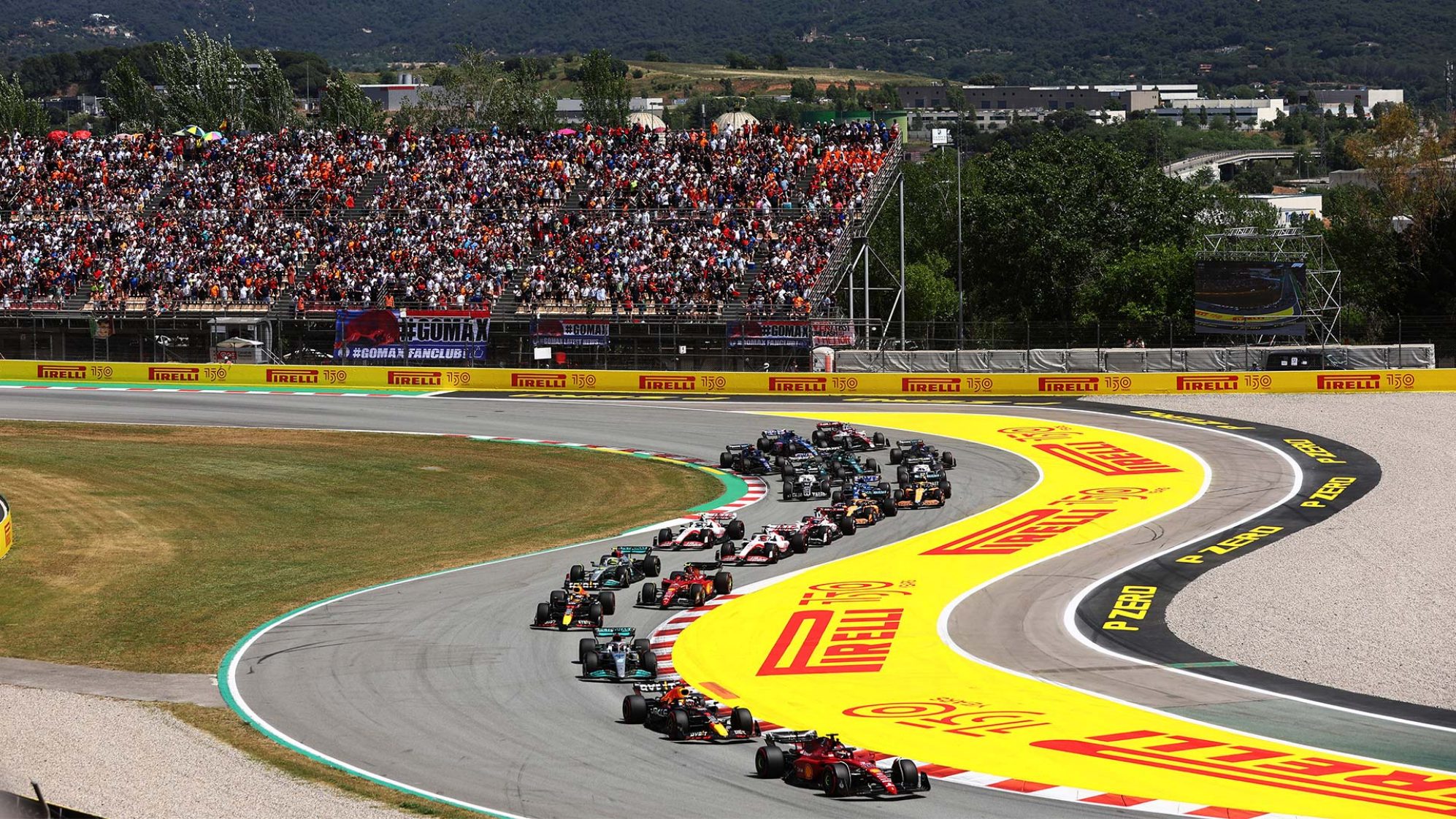 Les F1 2022 au départ du Grand Prix d'Espagne